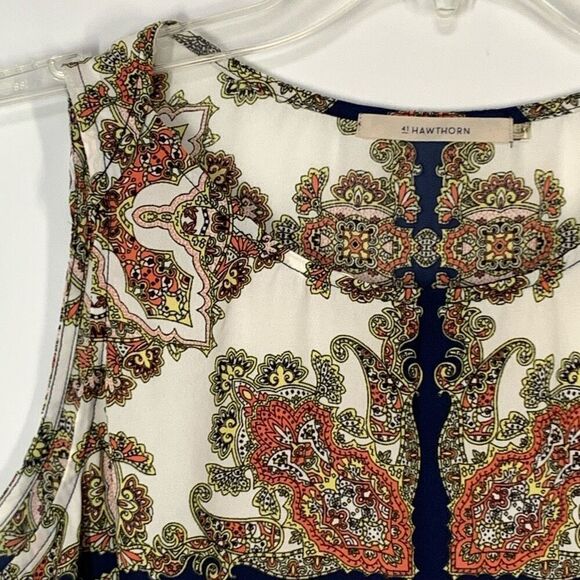 41 Hawthorn Women's Pullover Paisley Sleeveless Blouse Multicolor Size Medium - Picture 4 of 10